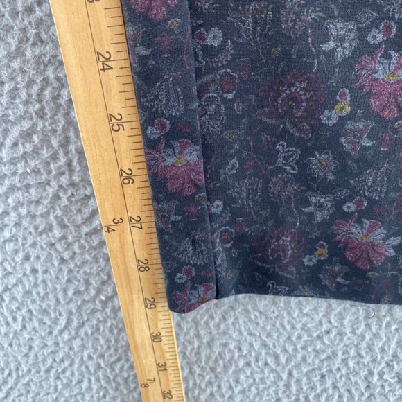 Chicos Pants Womens 3 US 16 Black Multi Floral Ponte Stretch Leggings Pull On - Picture 11 of 12